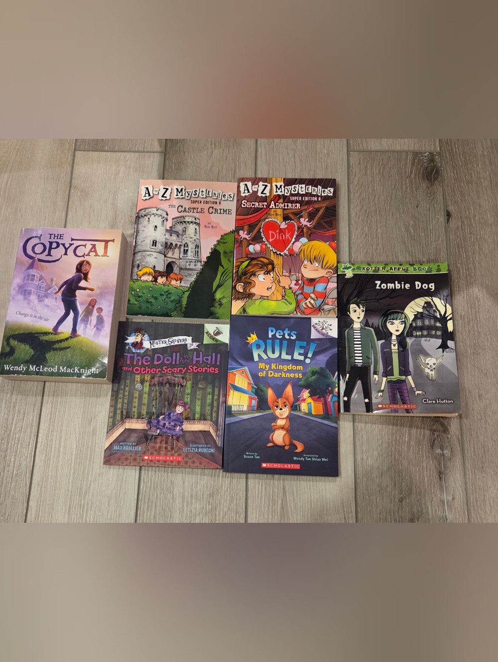 The Copycat, A-Z Mysteries, Pets Rule!, Zombie Dog). These are books, not toys l